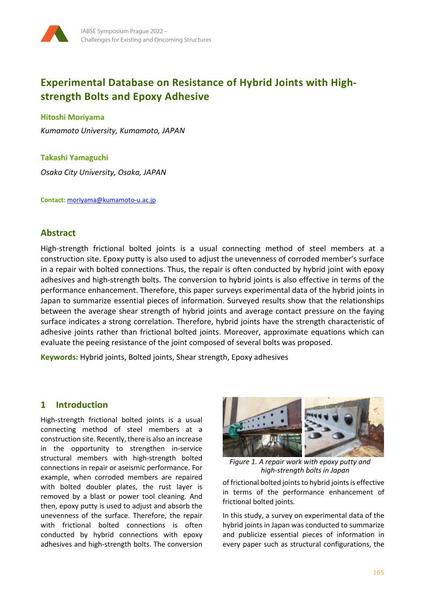  Experimental Database on Resistance of Hybrid Joints with High- strength Bolts and Epoxy Adhesive