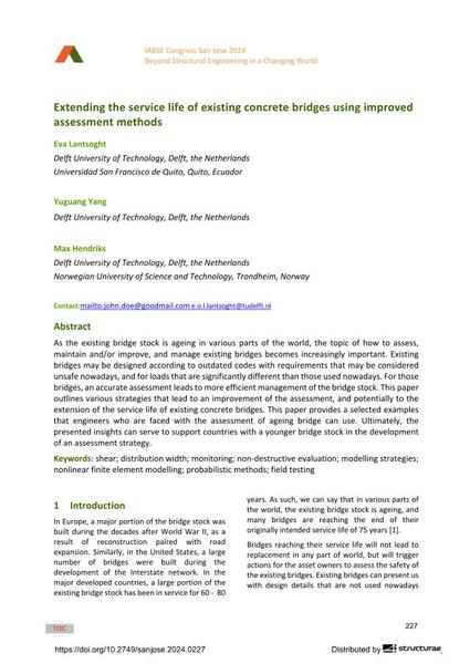  Extending the service life of existing concrete bridges using improved assessment methods