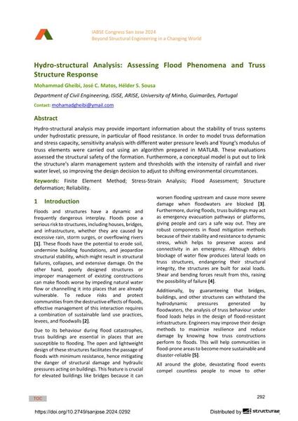  Hydro-structural Analysis: Assessing Flood Phenomena and Truss Structure Response