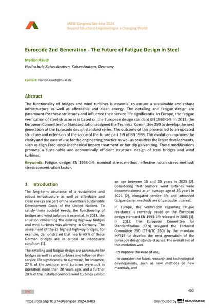  Eurocode 2nd Generation - The Future of Fatigue Design in Steel