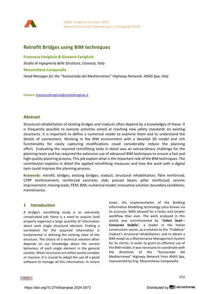  Retroﬁt Bridges using BIM techniques