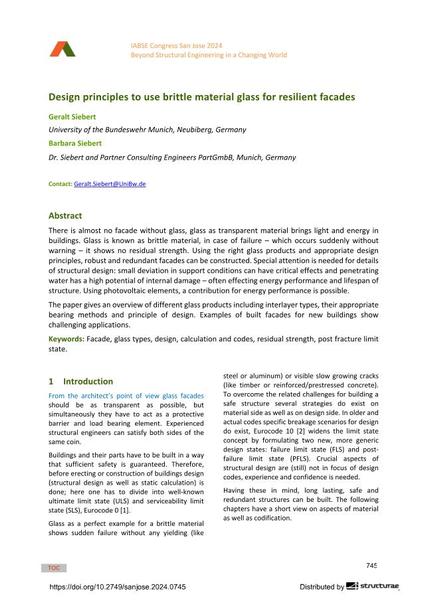  Design principles to use brittle material glass for resilient facades