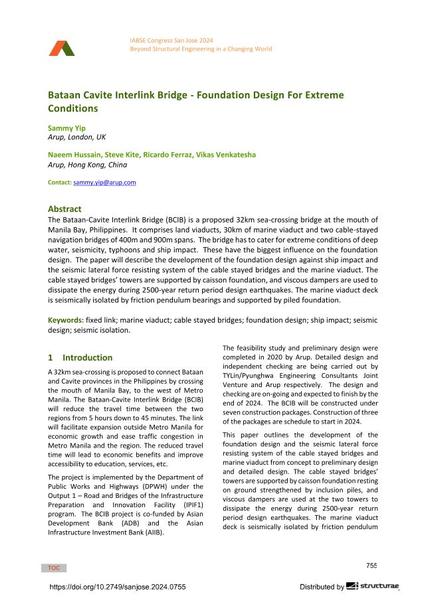  Bataan Cavite Interlink Bridge - Foundation Design For Extreme Conditions