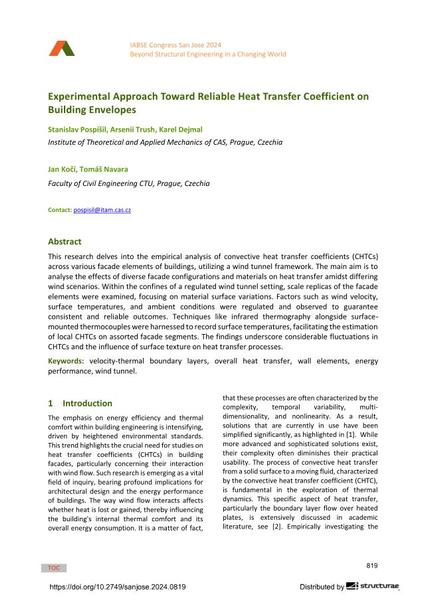  Experimental Approach Toward Reliable Heat Transfer Coefficient on Building Envelopes