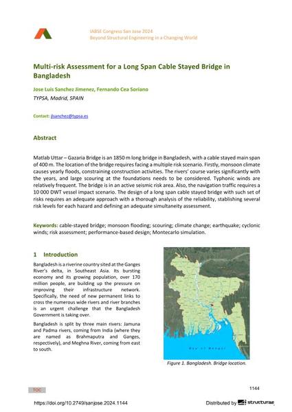  Multi-risk Assessment for a Long Span Cable Stayed Bridge in Bangladesh