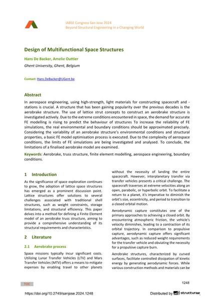  Design of Multifunctional Space Structures