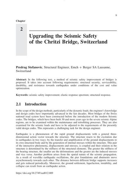  Upgrading the Seismic Safety of the Chritzi Bridge, Switzerland