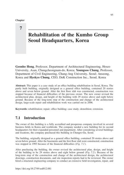  Rehabilitation of the Kumho Group Seoul Headquarters, Korea