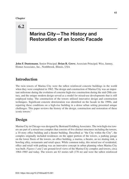  Marina City—The History and Restoration of an Iconic Façade