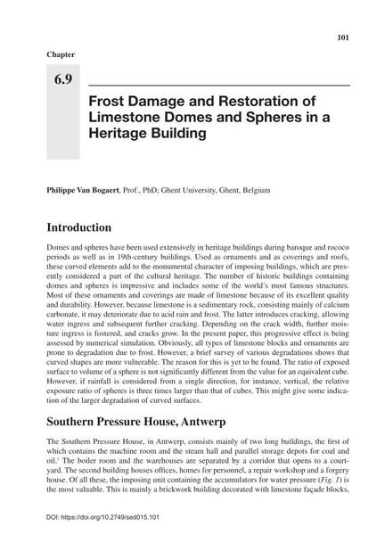  Frost Damage and Restoration of Limestone Domes and Spheres in a Heritage Building