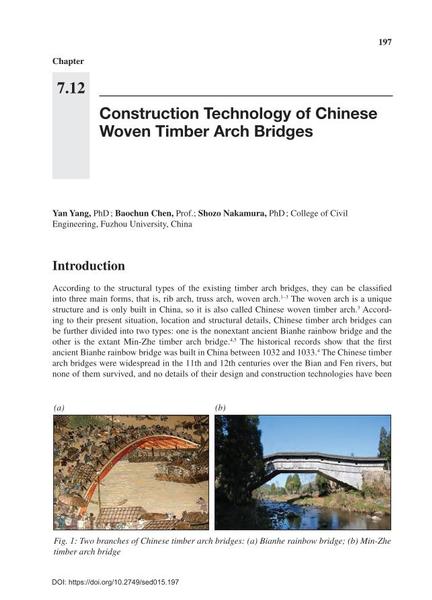  Construction Technology of Chinese Woven Timber Arch Bridges