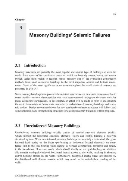  Masonry Buildings' Seismic Failures
