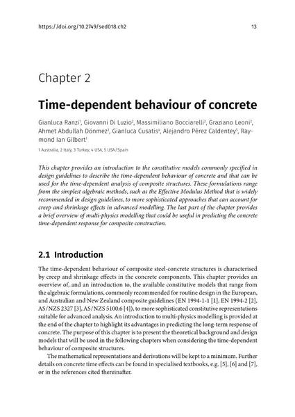 Time-dependent behaviour of concrete