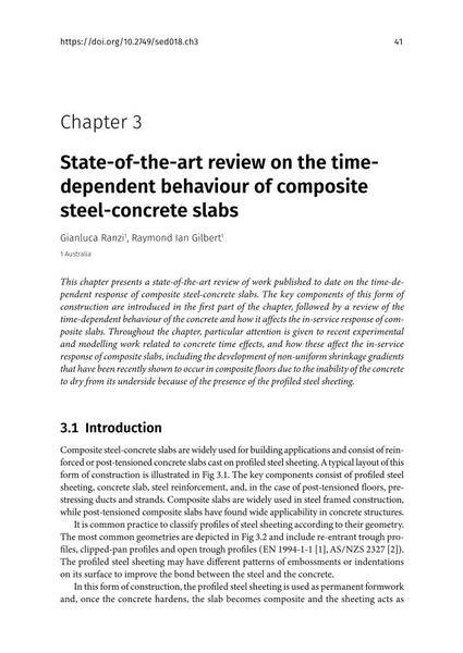  State-of-the-art review on the time-dependent behaviour of composite steel-concrete slabs