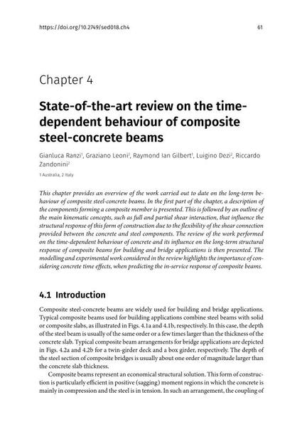  State-of-the-art review on the time-dependent behaviour of composite steel-concrete beams
