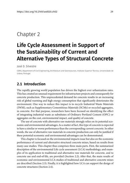  Life Cycle Assessment in Support of the Sustainability of Current and Alternative Types of Structural Concrete