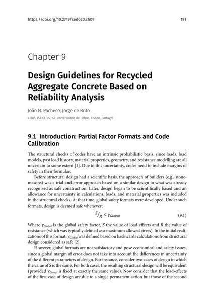  Design Guidelines for Recycled Aggregate Concrete Based on Reliability Analysis