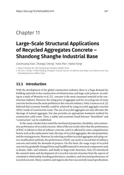  Large-Scale Structural Applications of Recycled Aggregates Concrete – Shandong Shanghe Industrial Base