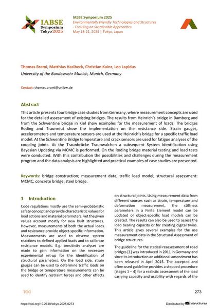  Integrated Structural Assessment Based on Measurements for bridge structures