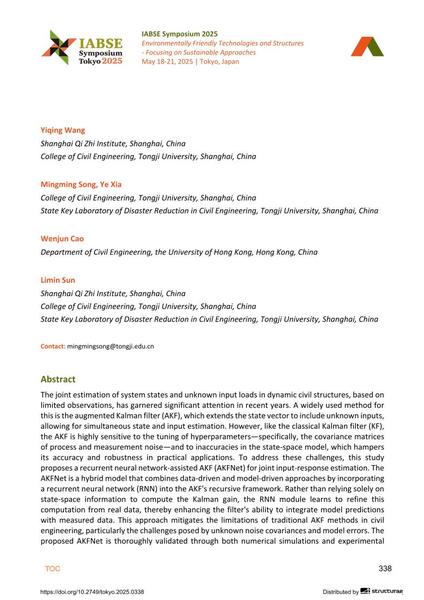  Joint Input-State Estimation Based on Recurrent Neural Network Assisted-Augmented Kalman Filter