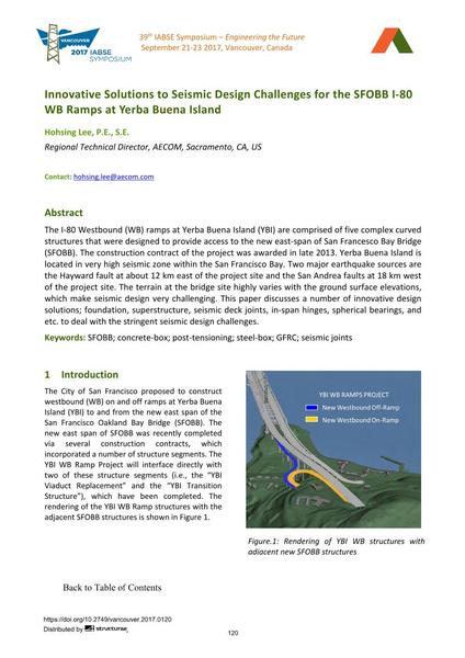  Innovative Solutions to Seismic Design Challenges for the SFOBB I-80 WB Ramps at Yerba Buena Island