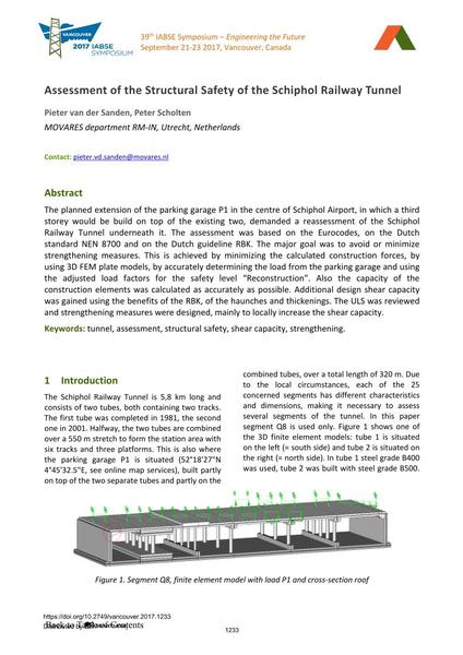  Assessment of the Structural Safety of the Schiphol Railway Tunnel