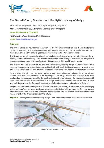 The Ordsall Chord, Manchester, UK – digital delivery of design
