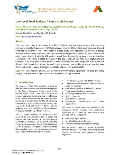  Low Level Road Bridges: A Sustainable Project