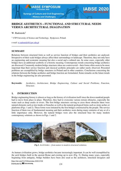  Bridge Aesthetics – Functional and Structural Needs versus Architectural Imagination