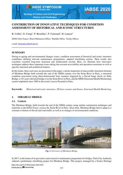  Contribution of Innovative Techniques for Condition Assessment of Historical and Iconic Structures