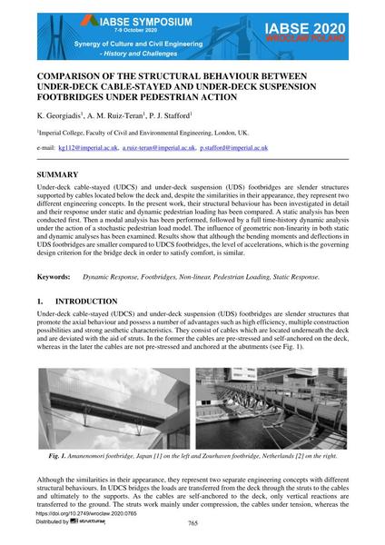  Comparison of the Structural Behaviour between Under-Deck Cable-Stayed and Under-Deck Suspension Footbridges under Pedestrian Action
