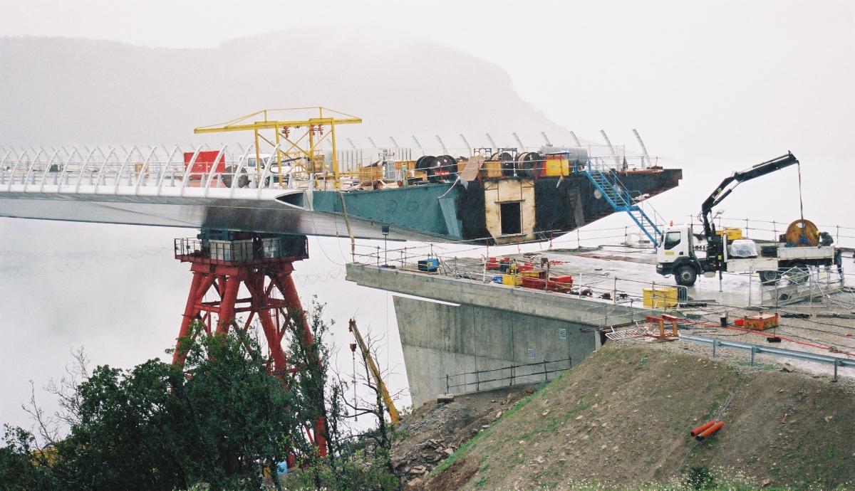 Millau-ViaduktÜberbau vom Widerlager Nord aus gesehen 