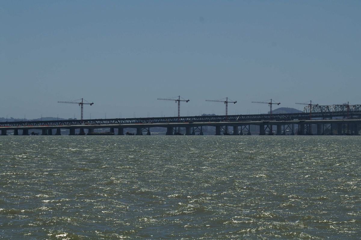 San Francisco Oakland Bay Bridge New western bridge under construction 