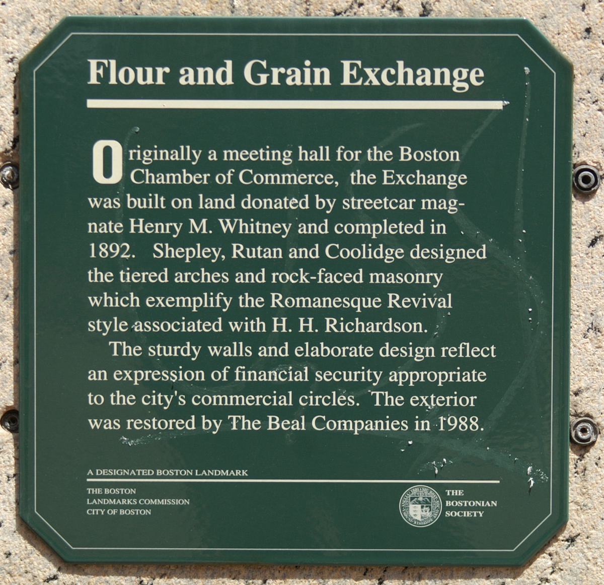 Flour and Grain Exchange, Boston, Massachusetts 