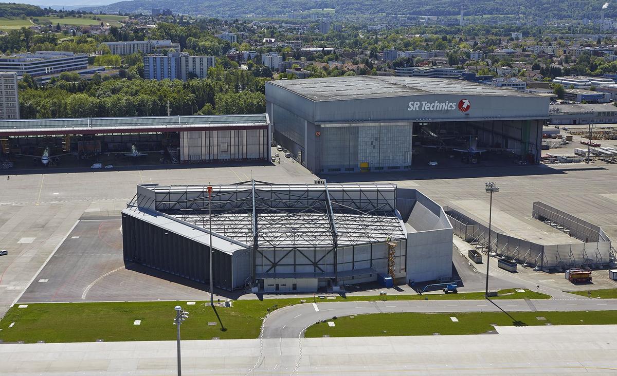 Hangar de protection phonique de l'aéroport de Zurich 