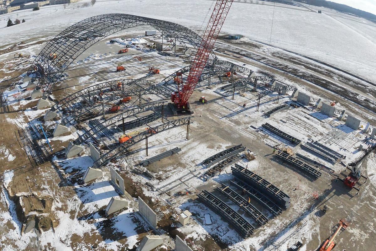 Media File No. 241335 Dayton, Ohio – An overall look at the Northeast corner of the museum's fourth building construction site. The 224,000 square foot building, which is scheduled to open to the public in 2016, is being privately financed by the Air Force Museum Foundation, a non-profit organization chartered to assist in the development and expansion of the museum's facilities