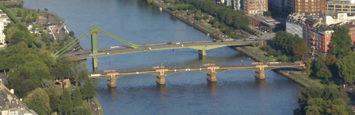 Flösserbrücke & Ignatz-Bubis-Brücke, Frankfurt-am-Main 