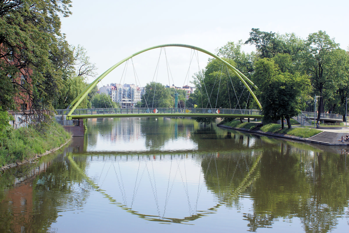 Fußgängebrücke zur Insel Slodowa 