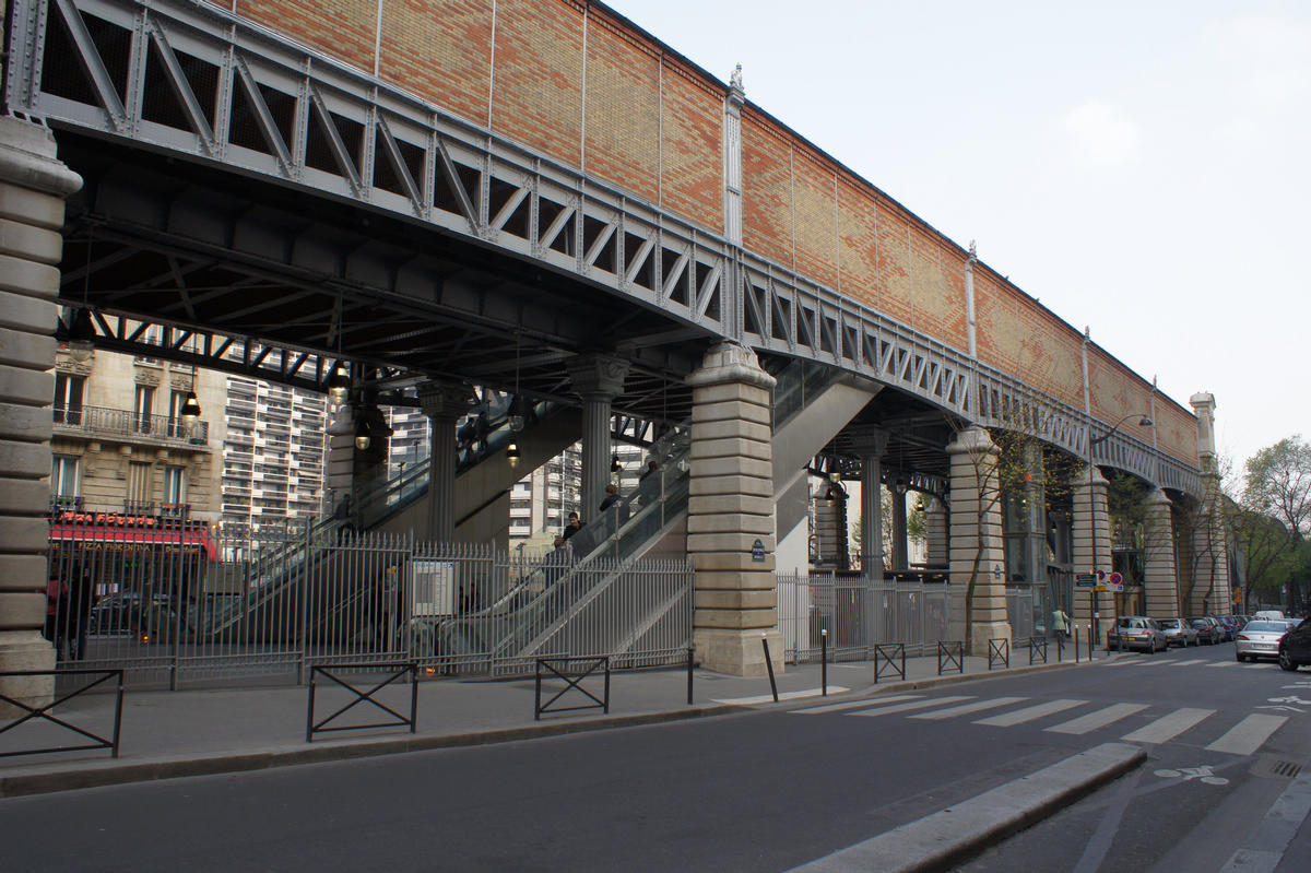 Linie 6 der Pariser Métro – Metrobahnhof Bir-Hakeim 