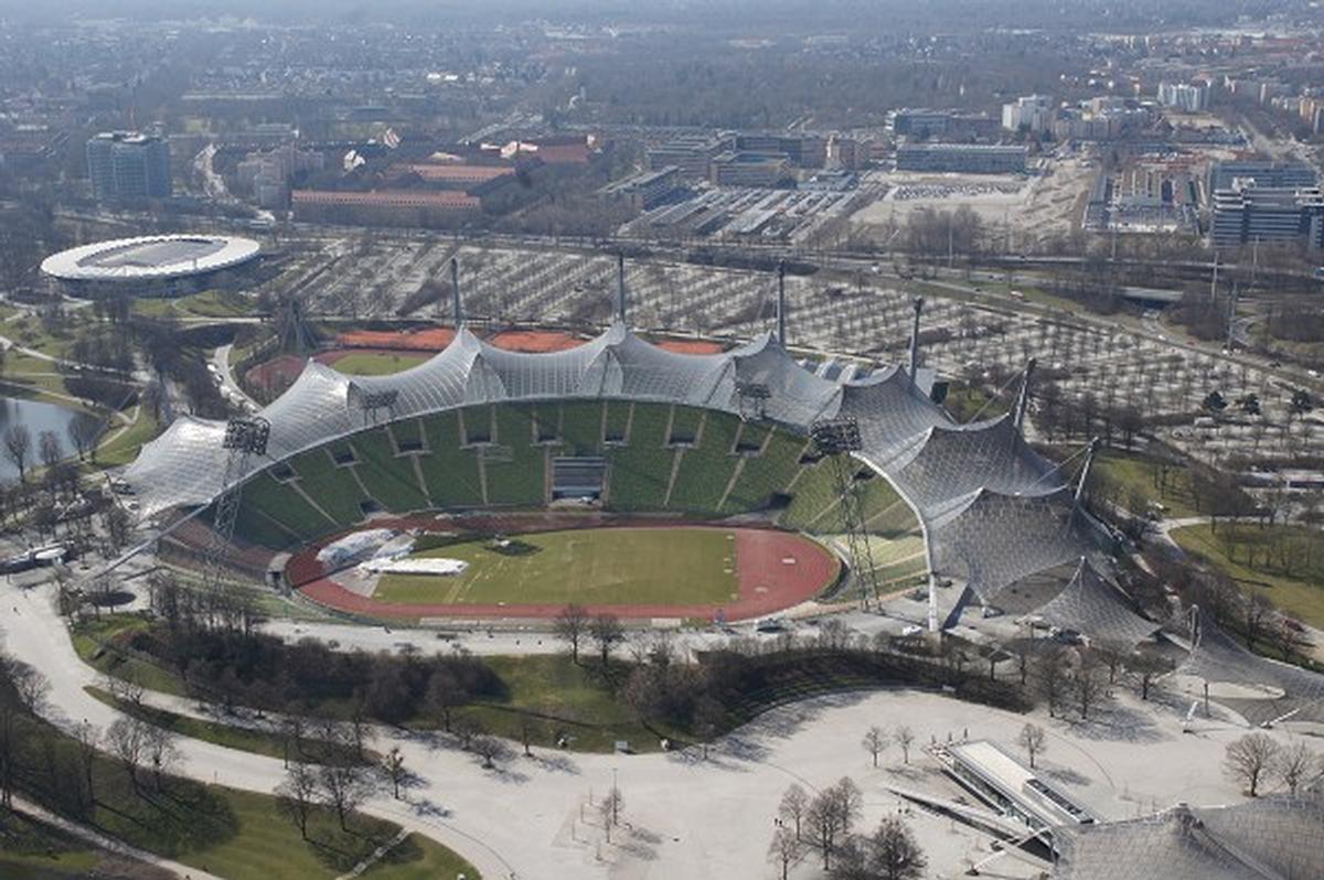 Olympic Summer Games 1972 – Olympiapark – Roof over the buildings of the Olympic Park – Munich Olympic Stadium 