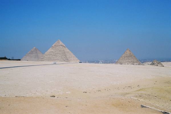 Pyramids of Cheops, Chefren and Mycerinus 