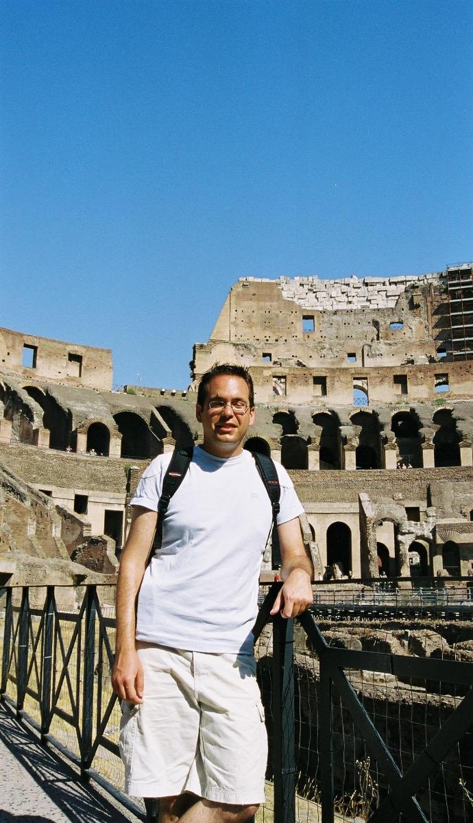Nicolas Janberg im Kolosseum, Rom 