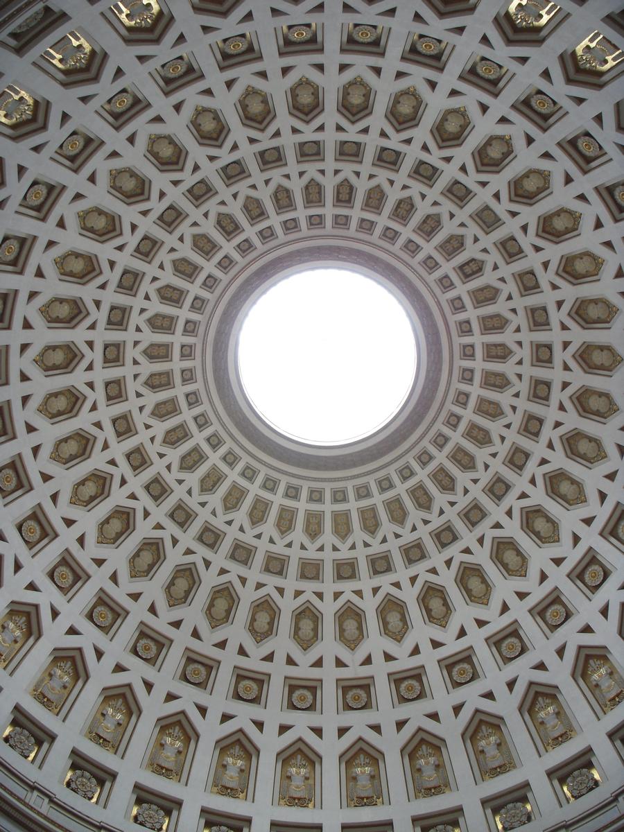 View of the inside of the dome of the Befreiungshalle at Kelheim, Germany 