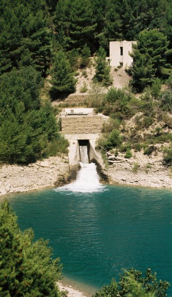 Einlauf des Canal de Provence am Bimont-Damm 
