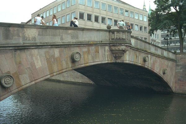 Fleischbrücke in Nuremberg, Germany 