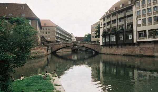 Fleischbrücke in Nürnberg, Bayern 
