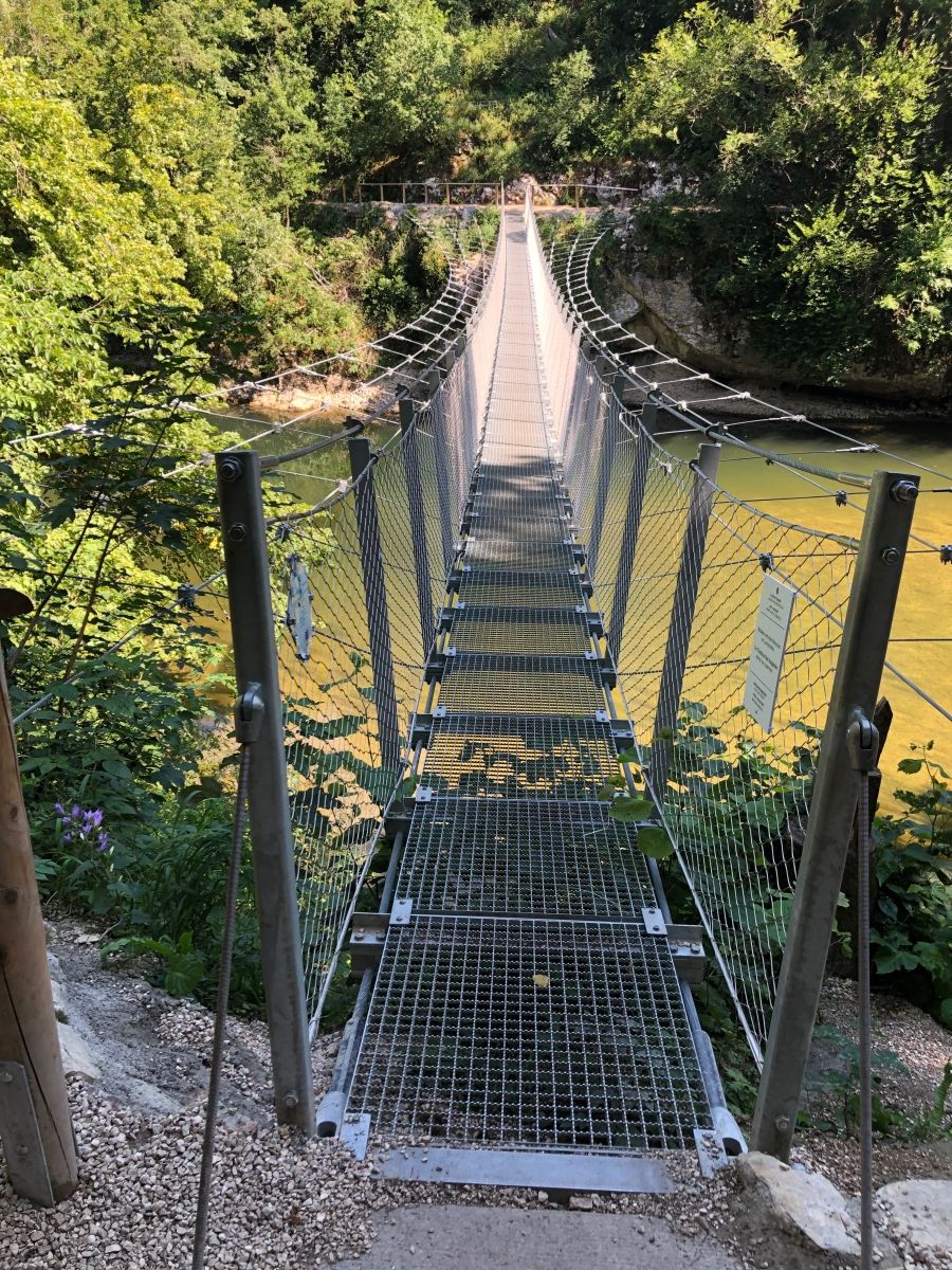 Hängebrücke im Fürstlichen Park Inzigkofen 