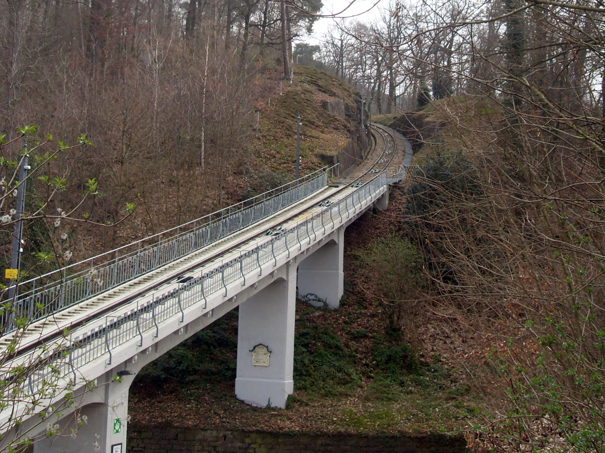 Brücke an der Talstation der Königstuhlbahn 