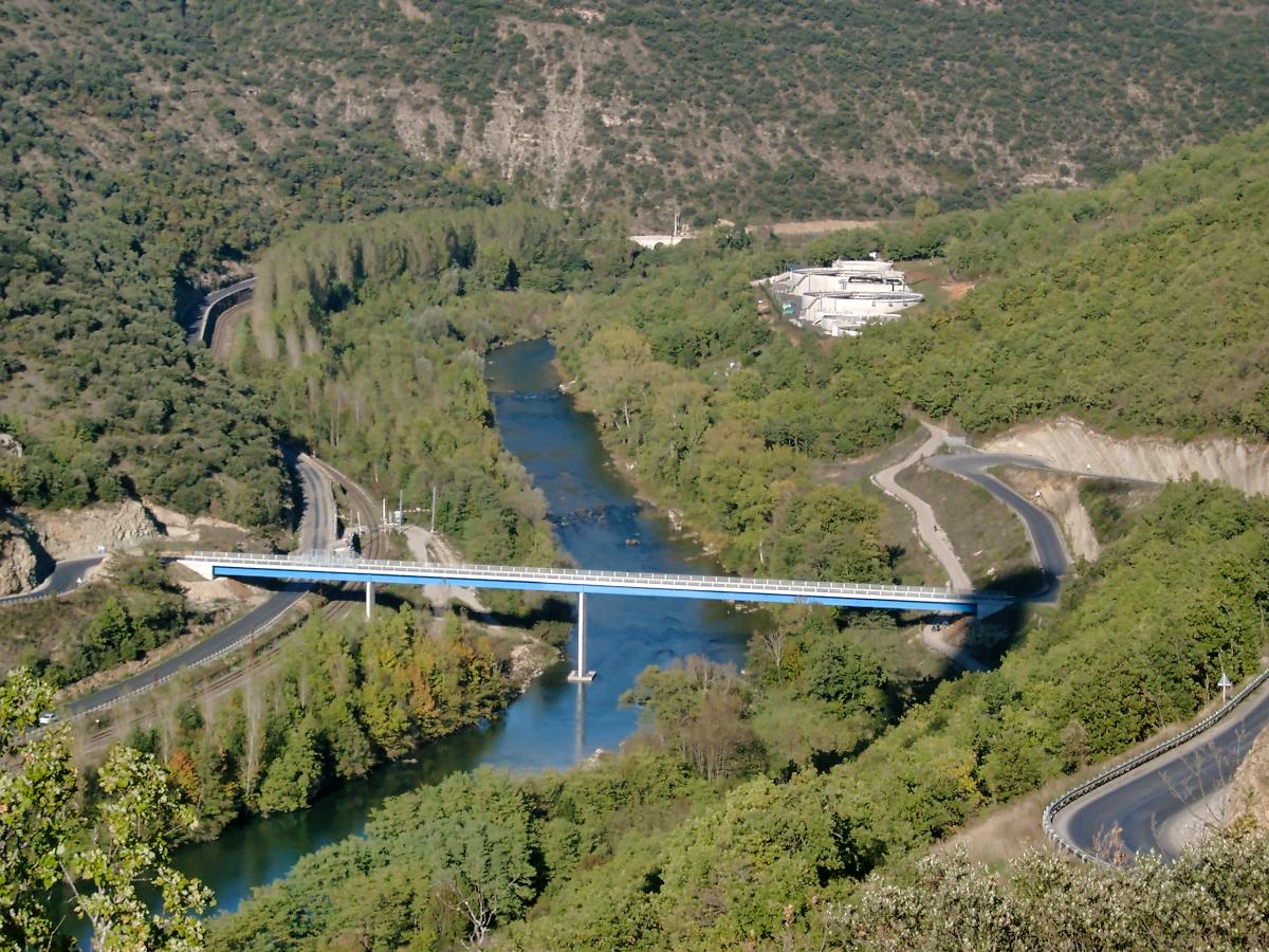 Baubehelfsbrücke am Viaduc de Millau 