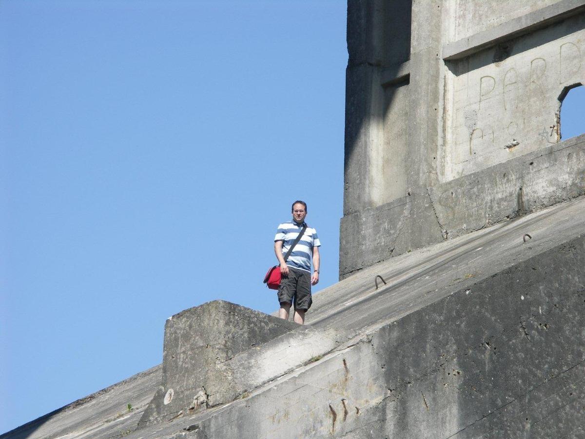 Nicolas Janberg sur le pont Albert-Louppe lors d'une journée technique de l'AFGC 